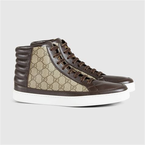 supreme and gucci sneakers|Gucci supreme high top sneakers.